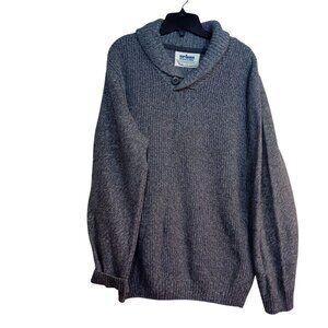 Urban Pipeline Gray Ribbed Shawl Collar Sweater XL Cotton Blend